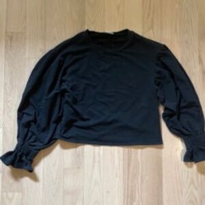 puff sleeve long sleeve shirt